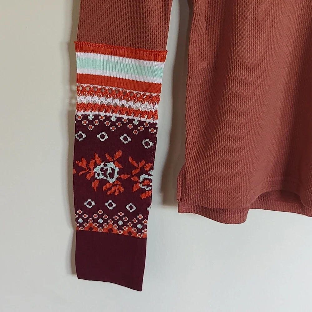 NWT! Free People Mikah Layering Thermal Cuff / Long Sleeve Top Autumn Size XS - Picture 5 of 12